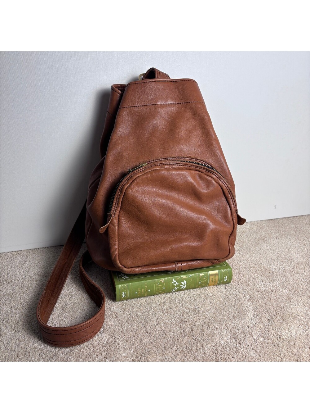 Smooth Leather Convertible Sling Bag